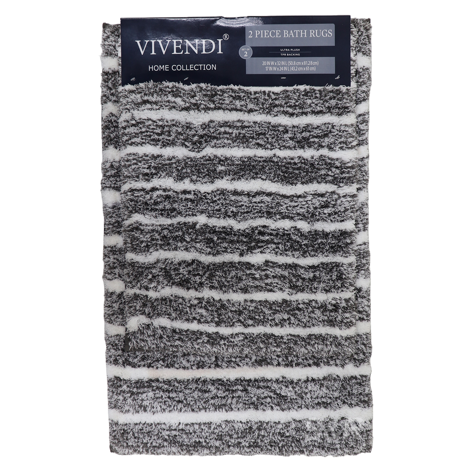 Vivendi Collection Ultra Plush-TPR Backing Bath Rugs 2pcs Vivendi Collection Ultra Plush-TPR Backing Bath Rugs 2pcs